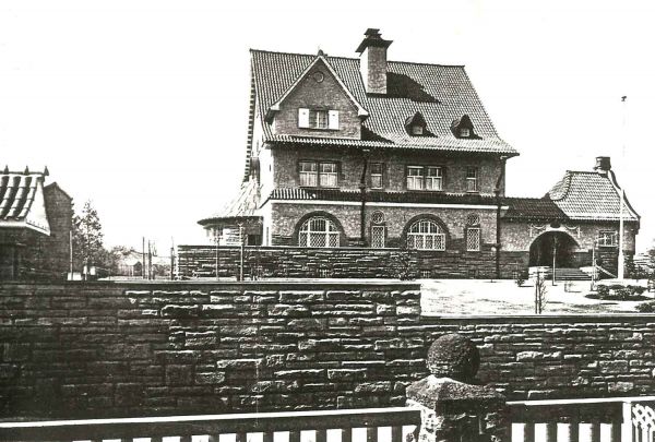Fotografie von Heinrich Metzendorfs Jugendstilvilla für Fritz Ludwig Hildebrand.