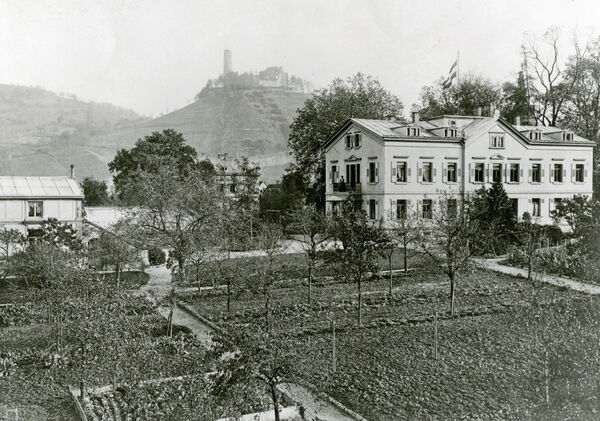 Ziergarten des Hermannshofs um die Wende vom 19. zum 20. Jahrhundert.
