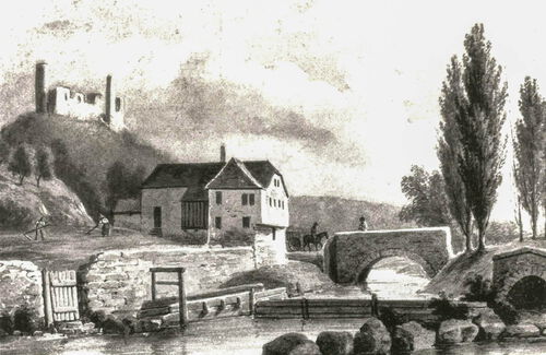 Der Bohn’sche Hof (Aquarell von 1811)
