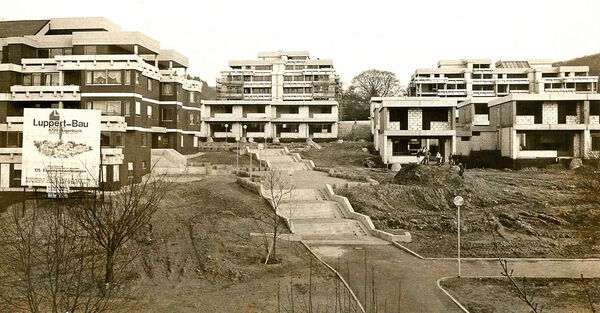 Rohbauten im Schlossgarten.