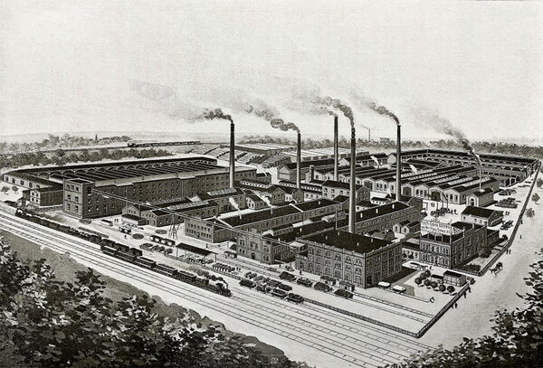 Die Maschinenfabrik Badenia im Gewann Käsacker. Die Maschinenfabrik Badenia im Gewann Käsacker.