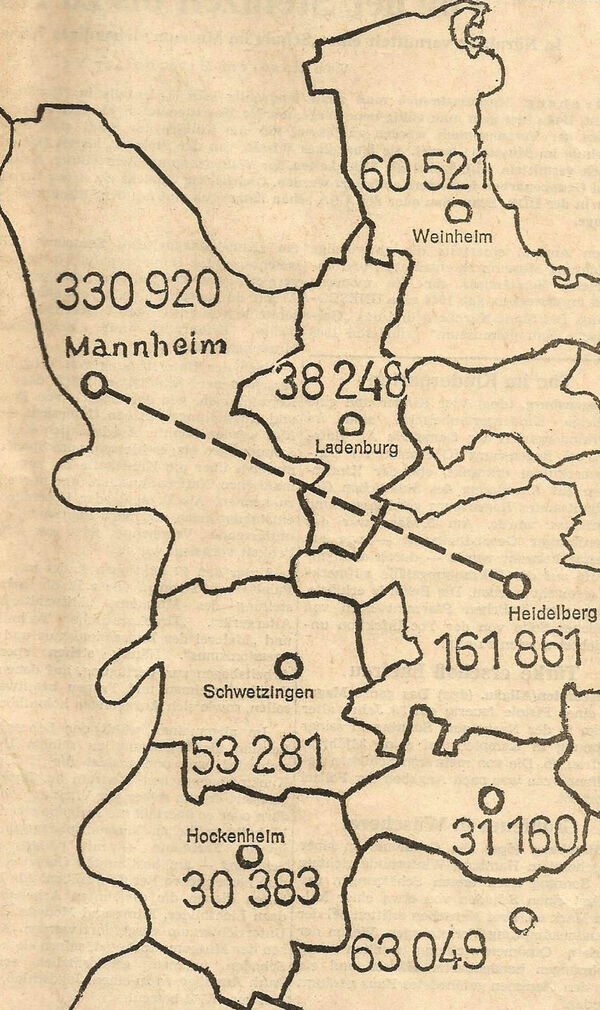 Plan der Gemeindebereiche