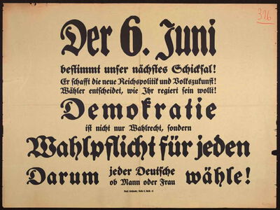 Aufruf: Wahlpflicht am 6. Juni