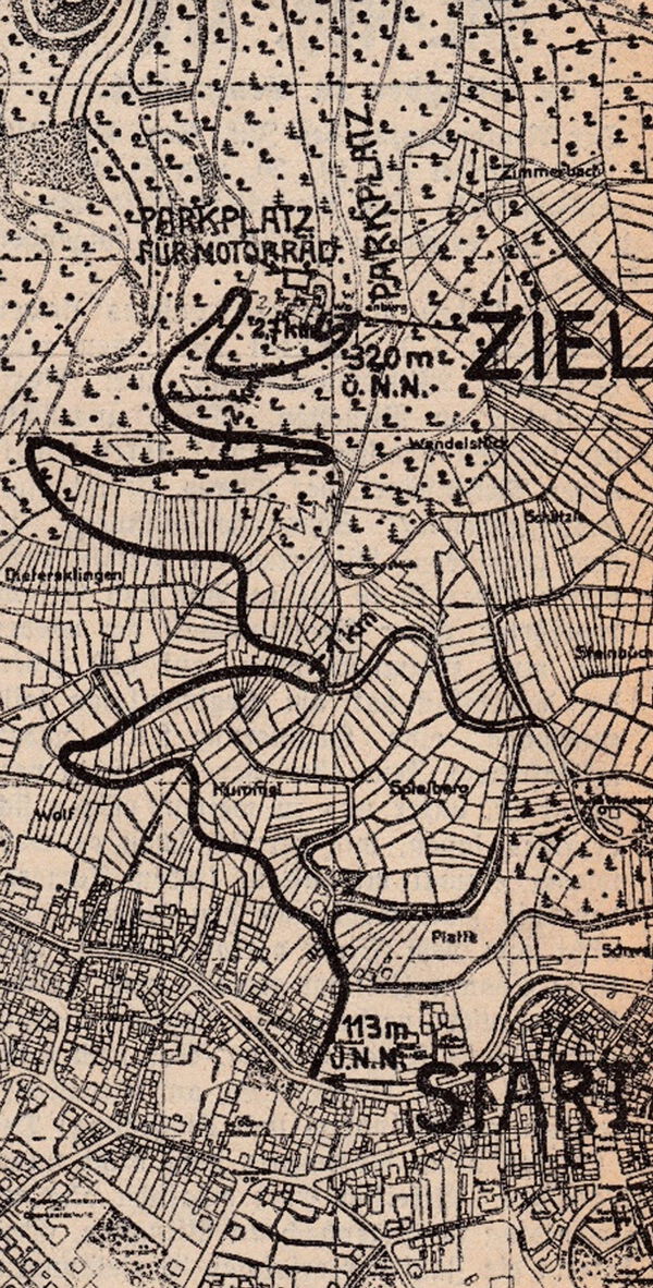 Historischer Plan der Wachenbergstraße.