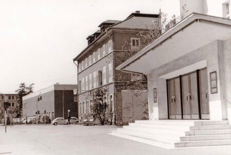 Historische Ansicht der Stadthalle.