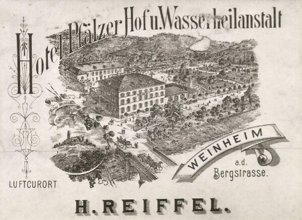 Werbung für die Wasserheilanstalt Pfälzerhof