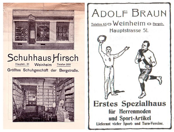 Braun_Hirsch_Werbung Zeitungswerbung für Hirsch und Braun