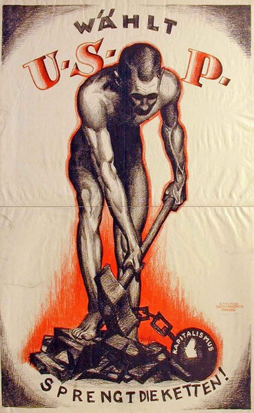 Plakatplakat der USPD.