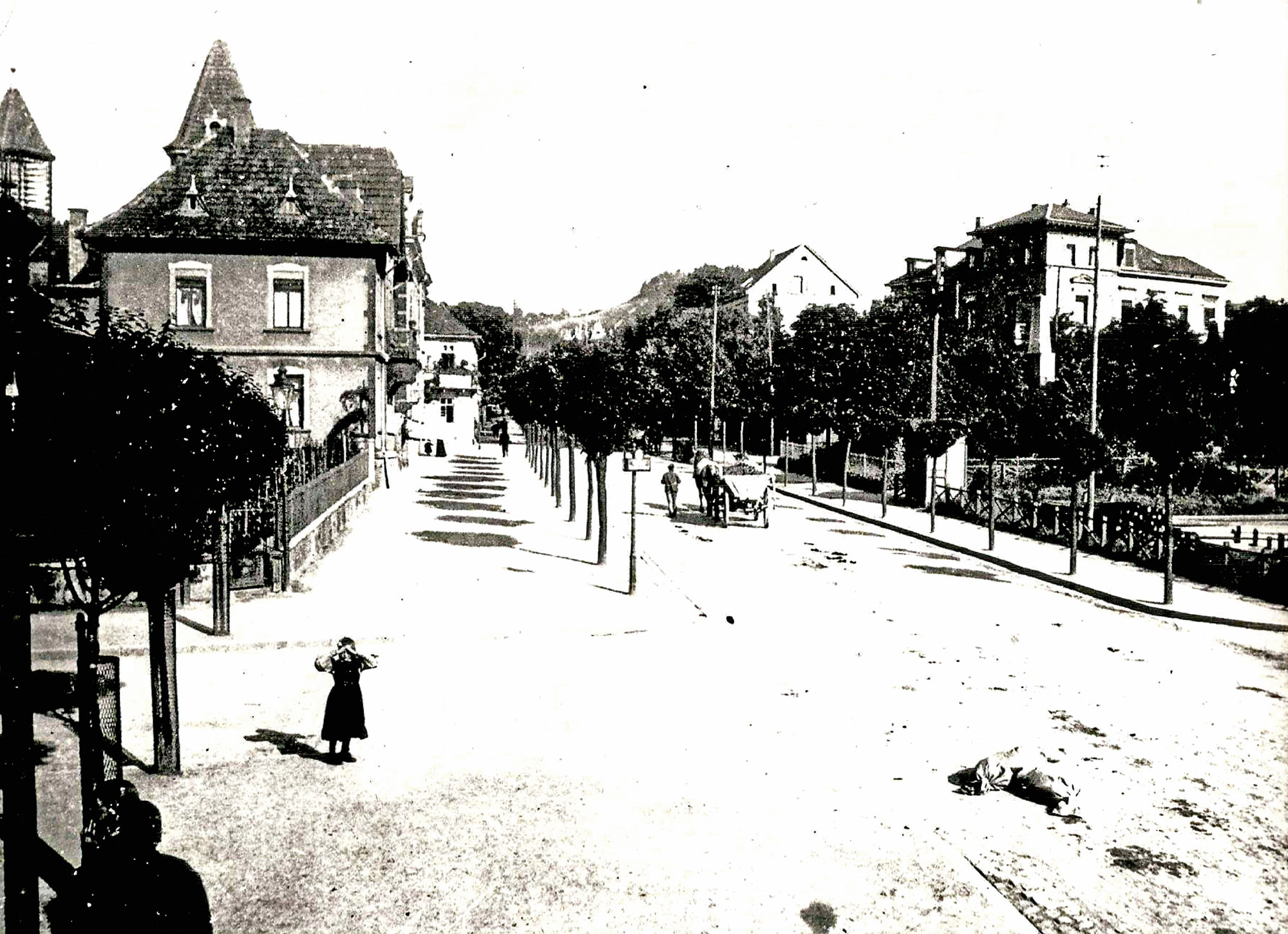 Die Bahnhofstraße von Westen.