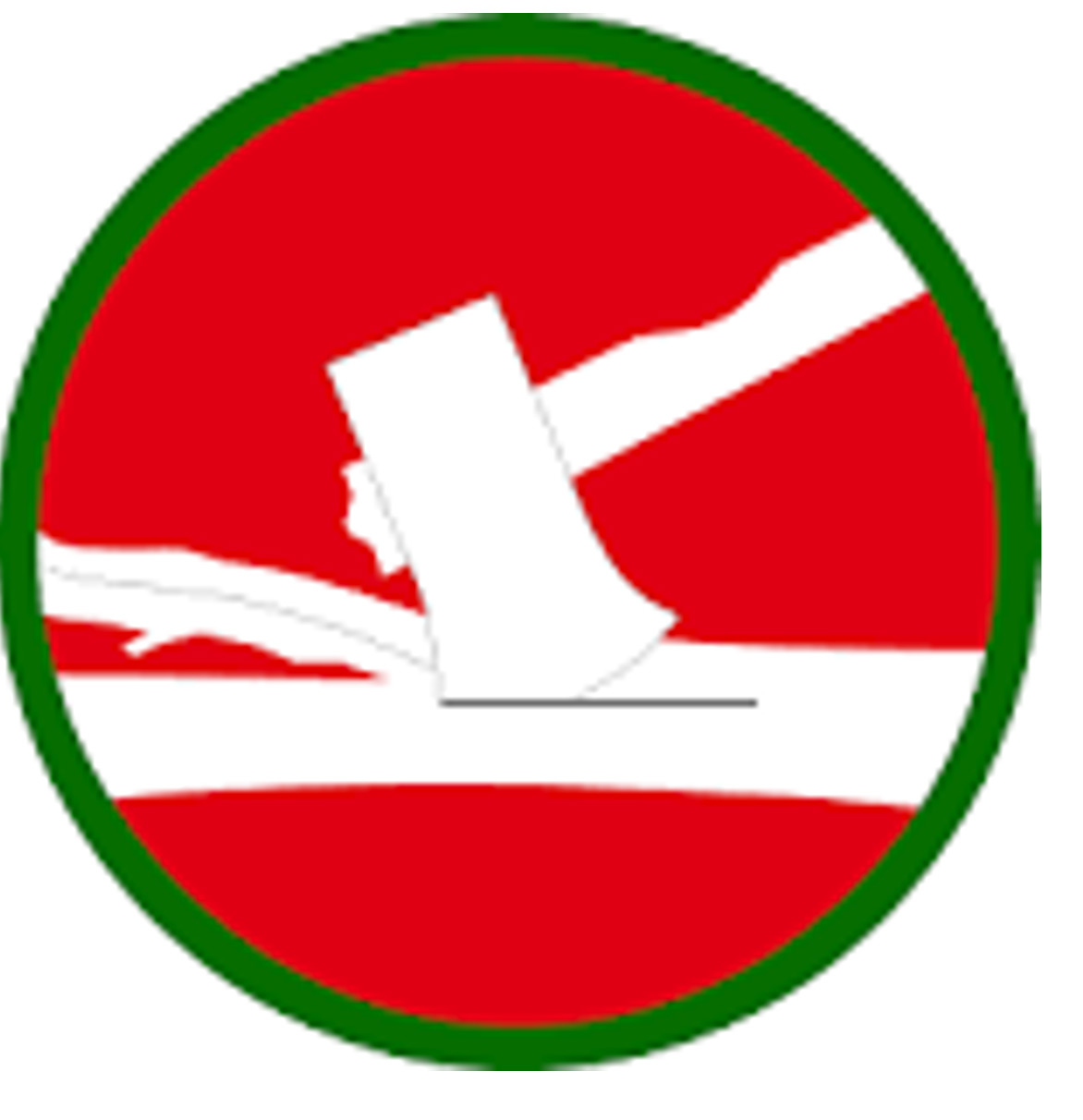 Das rotweiße Railsplitter-Emblem „zierte”, weithin sichtbar, bis 1957 den Turm der Wachenburg